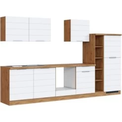 Held Möbel Küchenzeile 330 Cm Matt Weiß-Wotaneiche Ohne E-Geräte -Küchenwerkzeug – los geht’s! 0010 11016600 1010.6291 1b