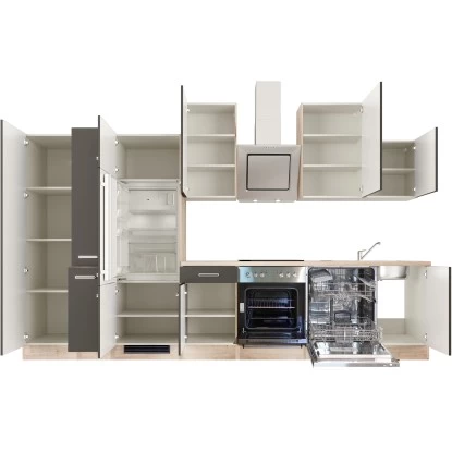 Flex-Well Exclusiv Küchenzeile Lara 360 Cm Anthrazit - San Remo Eiche 11 Flex-Well Exclusiv Küchenzeile Lara 360 Cm Anthrazit - San Remo Eiche – Bild 9