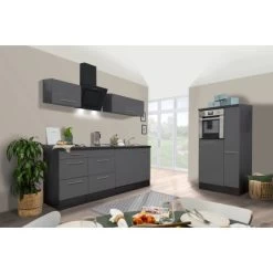 Respekta Premium Küchenzeile 310 Cm Hochbau Grau Hochglanz-Eiche Grau -Küchenwerkzeug – los geht’s! 0173 RP310HEG Kchenzeile 3