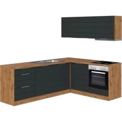 Held Möbel Winkelküche 240 Cm - 180 Cm Matt Grau-Wotaneiche -Küchenwerkzeug – los geht’s! 024 11016600 1013.6293 1 2