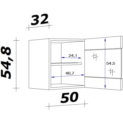 Flex-Well Exclusiv Glas-Oberschrank Capri 50 Cm Schwarz Matt-Endgrain Oak 6 Flex-Well Exclusiv Glas-Oberschrank Capri 50 Cm Schwarz Matt-Endgrain Oak – Bild 4