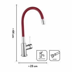 Baliv Küchenarmatur KI-1823 Chrom-Rot -Küchenwerkzeug – los geht’s! 048122122176 VM01 281021 L
