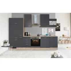 Flex-Well Exclusiv Küchenzeile Morena 310 Cm Basaltgrau Matt-San Remo Eiche Hell -Küchenwerkzeug – los geht’s! 049 4051 G3102604033MORENA