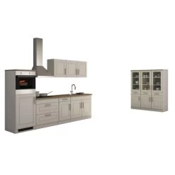 Held Möbel Küchenzeile Rom 290 Cm Landhaus Weiß Matt Mit E-Geräten -Küchenwerkzeug – los geht’s! 0630 11016600 628.1.6197 1