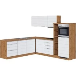 Held Möbel Winkelküche 240 Cm - 270 Cm Matt Weiß-Wotaneiche -Küchenwerkzeug – los geht’s! 093 11016600 1029.6291 1 2