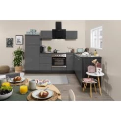 Respekta Premium Winkelküche 260 X 200 Cm Grau Hochglanz-Eiche Grau -Küchenwerkzeug – los geht’s! 0983 RP260EGC Kchenzeile 2