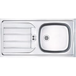 Eurodomo Einbauspüle Luna 86 Cm Edelstahl Glatt