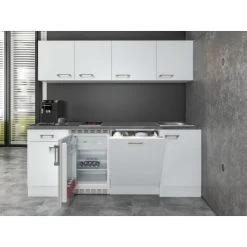 Flex-Well Exclusiv Büroküche Joelina 210 Cm Weiß