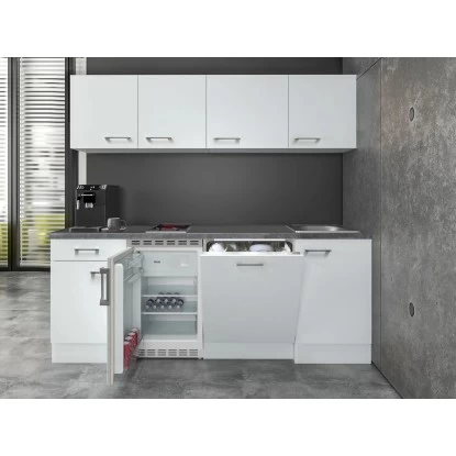 Flex-Well Exclusiv Büroküche Joelina 210 Cm Weiß 3 Flex-Well Exclusiv Büroküche Joelina 210 Cm Weiß