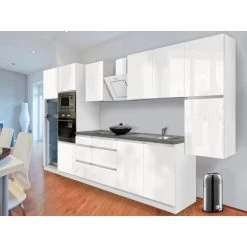 Respekta Premium Küchenzeile Grifflos 385 Cm Weiß Hochglanz-Weiß -Küchenwerkzeug – los geht’s! 11798 4384 glrp385hwwgke 1