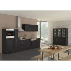 Held Möbel Küchenzeile Rom 330 Cm Landhaus Grau Matt Mit E-Geräten