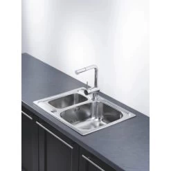 OBI Einbauspüle Quadra Duo 62 Edelstahl Eckig -Küchenwerkzeug – los geht’s! 135452 picture 3