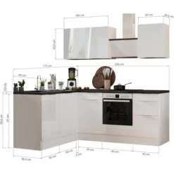 Respekta Selection Winkelküche Elisabeth RSL220WAH 220 Cm Artisan Eiche Nb.-Weiß -Küchenwerkzeug – los geht’s! 145431 4384 3