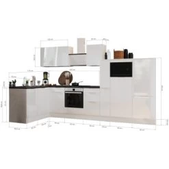 Respekta Selection Winkelküche Elisabeth RSL370HGAH 370 Cm Artisan Eiche Nb-Grau -Küchenwerkzeug – los geht’s! 145764 4384 3