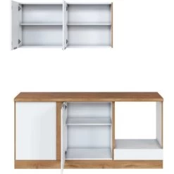 Held Möbel Winkelküche 240 Cm - 180 Cm Matt Weiß-Wotaneiche Ohne E-Geräte -Küchenwerkzeug – los geht’s! 14 11016600 1012.6291 2b 4