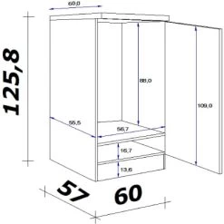 Flex-Well Kühlschrankumbau Lucca 60 Cm Inkl. Abdeckplatte -Küchenwerkzeug – los geht’s! 1643717 4051 5