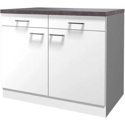 Flex-Well Unterschrank Mit Arbeitsplatte Lucca 100 Cm 3 Flex-Well Unterschrank Mit Arbeitsplatte Lucca 100 Cm