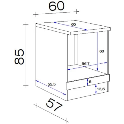 Flex-Well Classic Herd-Umbauschrank Wito 60 Cm Weiß 4 Flex-Well Classic Herd-Umbauschrank Wito 60 Cm Weiß – Bild 2