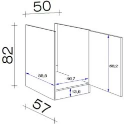 Flex-Well Exclusiv Spülenunterschrank Morena 50 Cm Ohne Arbeitsplatte Basaltgrau -Küchenwerkzeug – los geht’s! 164384 4051 5 5