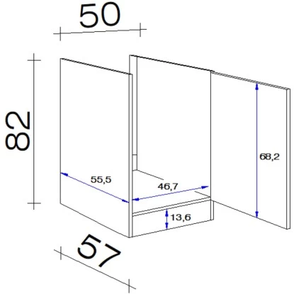 Flex-Well Exclusiv Spülenunterschrank Vintea 50cm Ohne Arbeitsplatte Magnolie M. 4 Flex-Well Exclusiv Spülenunterschrank Vintea 50cm Ohne Arbeitsplatte Magnolie M. – Bild 2