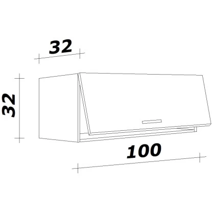 Flex-Well Klappen-Oberschrank Lucca 100 Cm Weiß 4 Flex-Well Klappen-Oberschrank Lucca 100 Cm Weiß – Bild 2