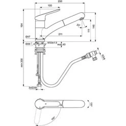 Ideal Standard Küchenarmatur Ceraflex Niederdruck Herauszieh.Handbrause Chrom -Küchenwerkzeug – los geht’s! 188342 3049 3