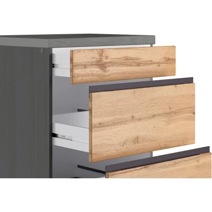 Held Möbel Küchenunterschrank Turin 60 Cm Mit Auszügen Wotaneiche/Graphit 10 Held Möbel Küchenunterschrank Turin 60 Cm Mit Auszügen Wotaneiche/Graphit – Bild 8