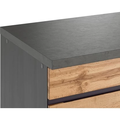 Held Möbel Spülenunterschrank Turin 120 Cm Mit GSP-Blende Wotaneiche/Graphit 6 Held Möbel Spülenunterschrank Turin 120 Cm Mit GSP-Blende Wotaneiche/Graphit – Bild 4