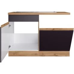 Held Möbel Spülenunterschrank Turin 120 Cm Mit GSP-Blende Graphit/Wotaneiche -Küchenwerkzeug – los geht’s! 189434 11016600 S 02