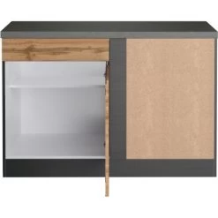 Held Möbel Küchen-Eckschrank Turin 120 Cm Wotaneiche/Graphit -Küchenwerkzeug – los geht’s! 189465 11016600 S 02 1