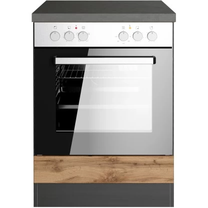 Held Möbel Herdumbauschrank Turin 60 Cm Wotaneiche/Graphit 4 Held Möbel Herdumbauschrank Turin 60 Cm Wotaneiche/Graphit – Bild 2