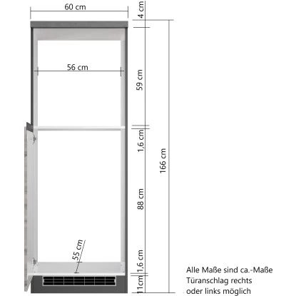 Held Möbel Kühlschrank/Ofenumbauschrank Turin 60 Cm Wotaneiche/Graphit 7 Held Möbel Kühlschrank/Ofenumbauschrank Turin 60 Cm Wotaneiche/Graphit – Bild 5