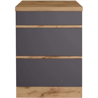Held Möbel Kochfeldumbauschrank Turin 60 Cm Graphit/Wotaneiche 4 Held Möbel Kochfeldumbauschrank Turin 60 Cm Graphit/Wotaneiche – Bild 2