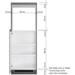 Held Möbel Ofenumbauschrank Turin 60 Cm Graphit/Wotaneiche -Küchenwerkzeug – los geht’s! 189537 11016600 VM 08