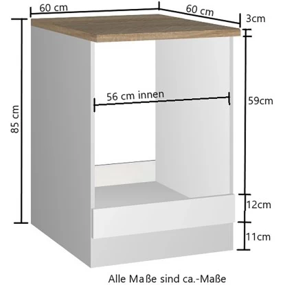 Held Möbel Herdumbauschrank Mailand 60 Cm Hochglanz Weiß/Weiß 5 Held Möbel Herdumbauschrank Mailand 60 Cm Hochglanz Weiß/Weiß – Bild 3