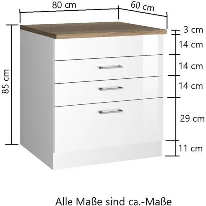Held Möbel Kochfeldumbauschrank Mailand 80 Cm Hochglanz Weiß/Weiß 5 Held Möbel Kochfeldumbauschrank Mailand 80 Cm Hochglanz Weiß/Weiß – Bild 3