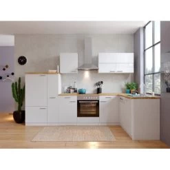 Respekta Winkelküche KBL310WWCG 310 X 172 Cm Weiß-Butcher Nussbaum -Küchenwerkzeug – los geht’s! 193 4384 neu KBL310WWCG 02