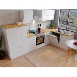 Respekta Winkelküche KBL310WWCG 310 X 172 Cm Weiß-Butcher Nussbaum -Küchenwerkzeug – los geht’s! 193 4384 neu KBL310WWCG 03