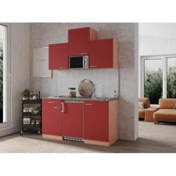 Respekta Küchenzeile KB150BRMI 150 Cm Rot-Buche Nachbildung -Küchenwerkzeug – los geht’s! 2159861 4384 4