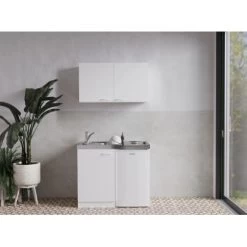 Respekta Miniküche MK100WOS 100 Cm Weiß