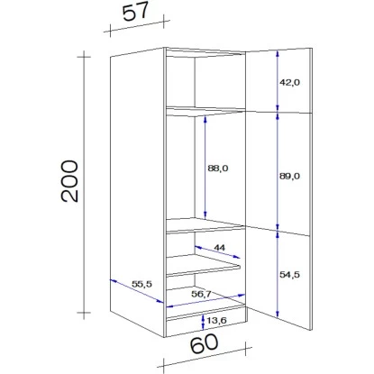 Flex-Well Exclusiv Geräteumbauschrank Morena 60 CmBasaltgrau Matt - San Remo 4 Flex-Well Exclusiv Geräteumbauschrank Morena 60 CmBasaltgrau Matt - San Remo – Bild 2
