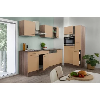 Respekta Economy Küchenzeile LBKB330EYCMIGKE 310 Cm Cappuccino-Eiche York Nachb. 3 Respekta Economy Küchenzeile LBKB330EYCMIGKE 310 Cm Cappuccino-Eiche York Nachb.