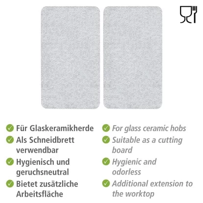 Allstar Herdabdeckplatte Für Glaskeramik-Kochfelder Transparent 2er-Set 4 Allstar Herdabdeckplatte Für Glaskeramik-Kochfelder Transparent 2er-Set – Bild 2