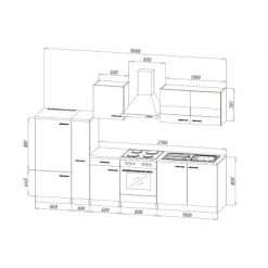 Respekta Küchenzeile KB300WW 300 Cm Weiß -Küchenwerkzeug – los geht’s! 27800 4384 neu KB300WWG 04