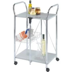 Wenko Beistell- Und Küchenwagen Sunny Silber