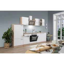 Respekta Küchenzeile 270 Cm Mit Glaskeramikkochfeld Weiß - Eiche Sägerau 24 Respekta Küchenzeile 270 Cm Mit Glaskeramikkochfeld Weiß - Eiche Sägerau -Küchenwerkzeug – los geht’s! 2980555 KB270ESWSC 01