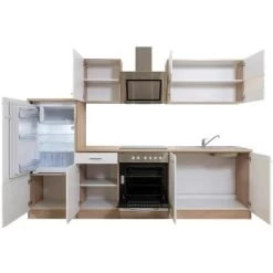 Respekta Küchenzeile 270 Cm Mit Glaskeramikkochfeld Weiß - Eiche Sägerau 41 Respekta Küchenzeile 270 Cm Mit Glaskeramikkochfeld Weiß - Eiche Sägerau -Küchenwerkzeug – los geht’s! 2980555 KB270ESWSC 05