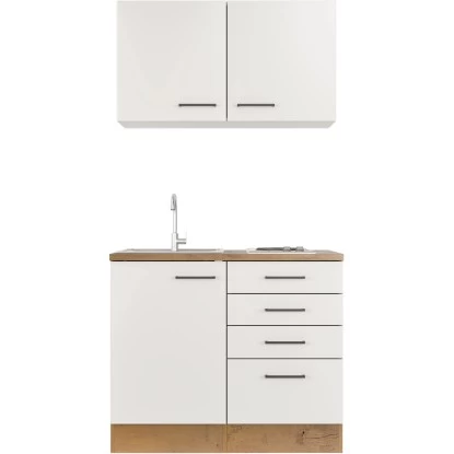 Flex-Well Exclusiv Miniküche Vintea 100 Cm Magnolia Matt - Lancelot Oak 7 Flex-Well Exclusiv Miniküche Vintea 100 Cm Magnolia Matt - Lancelot Oak – Bild 5