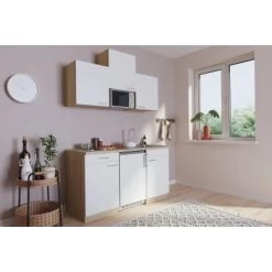 Respekta Küchenzeile KB150ESWMI 150 Cm Weiß-Eiche Sägeräu Nachbildung -Küchenwerkzeug – los geht’s! 3125002 4384 4