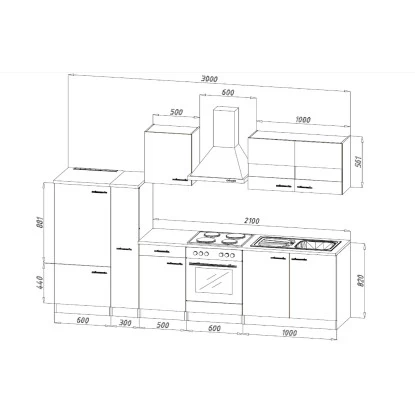 Respekta Küchenzeile KB300ESW 300 Cm Weiß-Eiche Sägerau Nachbildung 6 Respekta Küchenzeile KB300ESW 300 Cm Weiß-Eiche Sägerau Nachbildung – Bild 4